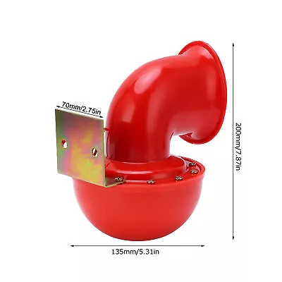 Car Horn 150db Red Air Horn Electric Bull Horn Cow Sound Metal Horn For Truc SNT • $74.83