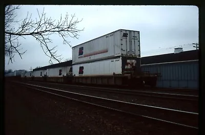 Railroad Slide - DTTX #72403 Trailer Train Deep Well Flat Car 1991 Burlington • $6