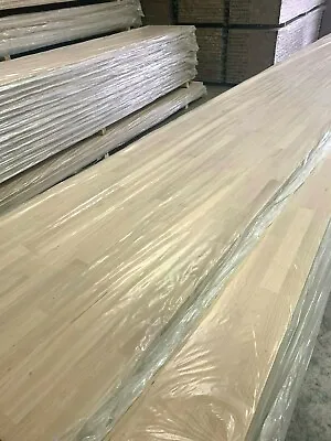 SOLID OAK WORKTOP 40mm STAVES! 1M 2M 3M 40mm/27mm Thick  Natural Grade • £50