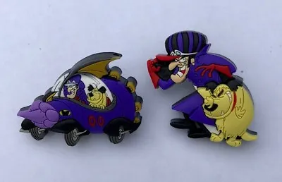 LOT 2x UK WACKY RACES PINS DICK DASTARDLY & MUTTLEY HANNA-BARBERA • $29.95