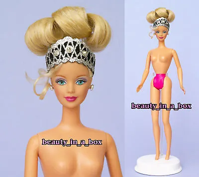 Blonde Nude Barbie Doll Silver Head Band Updo • $19.98