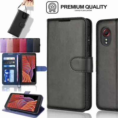 For Samsung Galaxy XCover 5 Premium Flip Slim Leather Wallet Stand Case Cover • £4.89