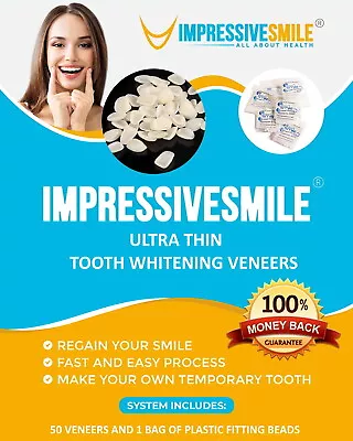 IMPRESSIVE ULTRA THIN TOOTH WHITENING VENEERS CHOOSE SHADE A-1 A-2 Or A-3 • $11.99