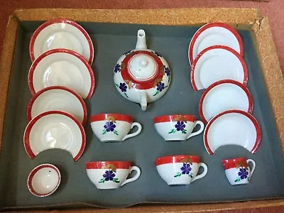 Child's China Tea Set 1910 Vintage Retro - Complete And Boxed • £65