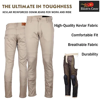 Motorcycle Kevlar Jeans Fully Kevlar DuPont Lined Pant Aramid CE Protective • $70.68