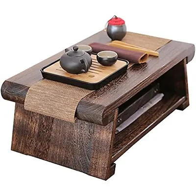 End Tables Coffee Table 2-Tier W/Storage Shelf Retro Japanese Tea Table • £85.56