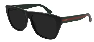 Gucci GG 0926S-001 Black/Gray Flat Top Unisex Sunglasses • $189.28