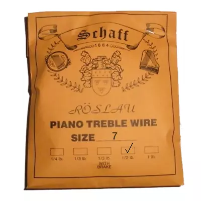 Piano Music Wire Roslau Finest Grade Steel 1/2 Lb. Coil Size 7 (.018 ) Diameter • $29