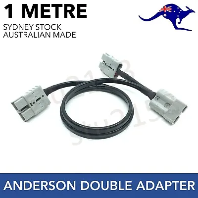 $29 • Buy 1m 50 Amp Anderson Plug Extension Lead With Double Adaptor 6mm Automotive Cable