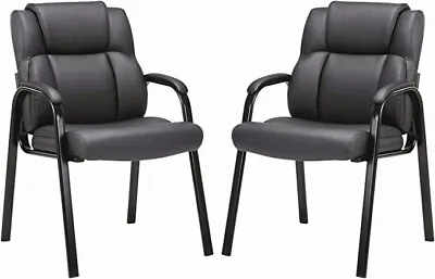 CLATINA 2 Pack Leather Guest Chair Waiting Room Office Desk Side Chair Reception • $116.99