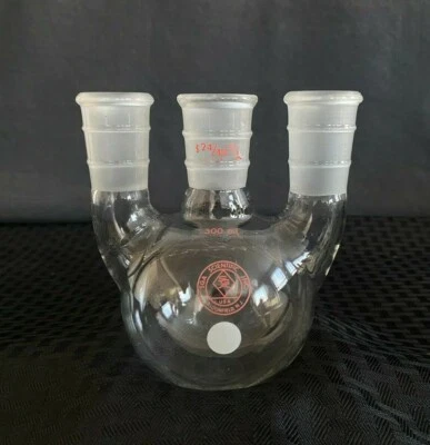 $27.99 • Buy SGA Glass 300mL Vertical Reinforced 3-Neck Round Bottom Flask 24/40 Joints
