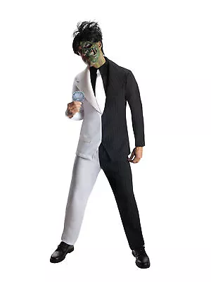 £48.26 • Buy Mens Two Face Costume Black & White Suit DC Villain Batman Adult Fancy Dress
