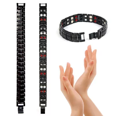 Mens Magnetic Health Bracelet Carpal Tunnel Bangle Arthritis Pain Relief 2 • £7.79