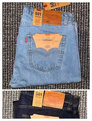 Levi's® 501 Straight Leg Original Fit Jeans For Men's Size W 32  To 38  L 30 32 • £25.99