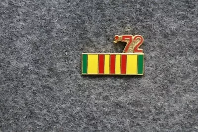 Military Hat | Lapel Pin: Vietnam '72 Ribbon Pin (7/8 ) • $9.99