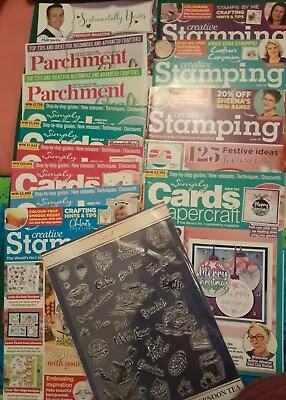 Card Making Magazines. Simply Cards Creative Stamping Rubber Stamps Bundle • £5.99