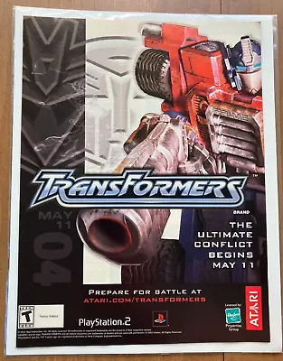 Transformers - Vintage Gaming Print Ad / Poster / Game Room Wall Art • $14.75