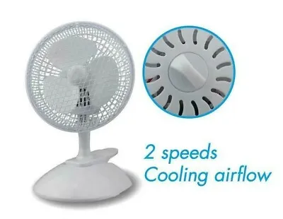 Portable Table Fan Desk Fan 6Inch Strong Resistant Base 2in1 Stand Fan Tower Fan • £9