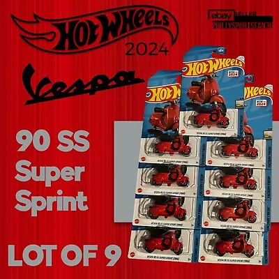 Hot Wheels 2024 D Case - Vespa 90 SS Super Sprint (1966) - Lot Of 9 New For 2024 • $54.95