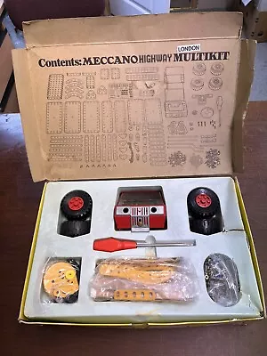 Vintage Meccano Highway Multikit 1974 100% Complete In Box With Manual • £57.50