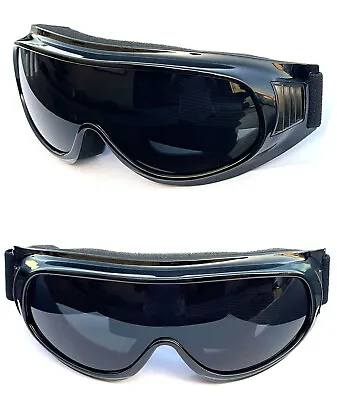 Motorcycle Padded Goggles Fit Over Prescription Glasses Side Vents Adjust Strap • $14.99