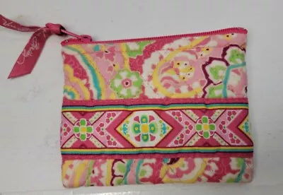 Vera Bradley Small Zip Coin Wallet In Pinwheel Pink Spring 2008 • $18