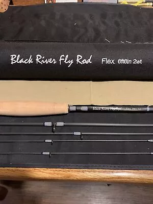 Black River Fly Rod 6ft6 4pc 2wt2tips IM8 High Modulus Carbon Blank Maple Seat • $87.99