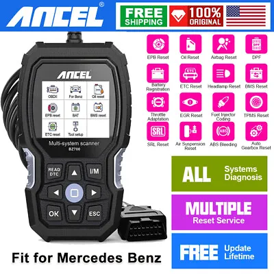 ANCEL BZ700 For Mercedes Benz OBD2 Scanner All System Diagnostic Car Code Reader • $89