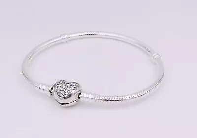 20cm/7.9  PANDORA Disney Mickey Mouse Heart Clasp Bracelet #599299C01 NEW W/ BOX • $63.20