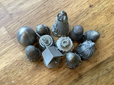 Metal Thimble Collection X 11 • £9.50