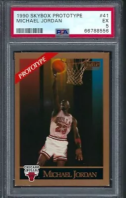 1990 Skybox Prototype # 41 Michael Jordan Bulls  MM  EX PSA 5 • $40