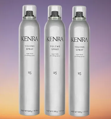 KENRA #25 VOLUME SPRAY 10 Oz. Pack Of 3 Cans SUPER HOLD FINISHING HAIR SPRAY • $49.99