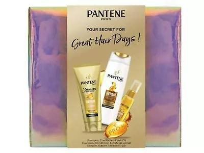 Pantene ProV Great Hair Days Gift Set Repair Protect Shampoo Conditioner Oil Bag • £11.99