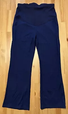 Alina Mae From Belly To Baby Womens Medium Blue Maternity Pants Adjustable Waist • $15