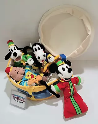 Disney SILLY SYMPHONIES Plush Bean Bag Set Of 4 In Drum - The Band Concert 1935 • $13.99