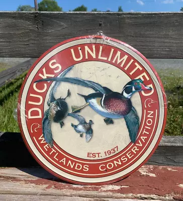 Ducks Unlimited Hunting Tin Metal Sign Wall Bar Garage Decor Classic Vintage • $16.95
