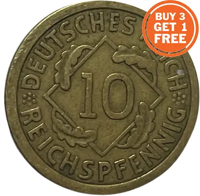 10 German Reichspfennig From 1924-1936 - Choice Of Date - Germany • £2.69