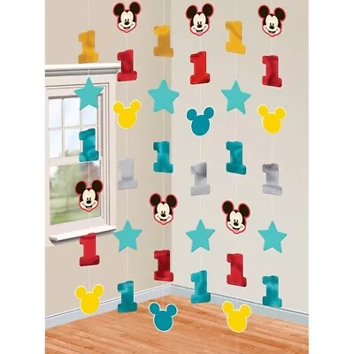 Mickey Mouse 1st Birthday Party Star Boys Hanging Strings Room Decorations • $8.05