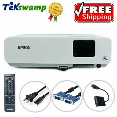 Epson 83+ LCD Projector 2200 Lumens HD HDMI-Adapter Accessories Included • $125.80