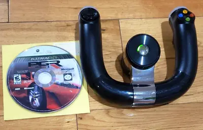 Microsoft Xbox 360 Wireless Racing Wheel Controller + PGR 3 Game TESTED! • $21.99