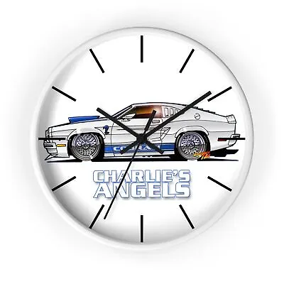 CHARLIES ANGELS TV Show Ford Mustang Cobra 2 Garage Wall Clock • $29.99