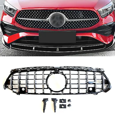 1x Silver Front Bumper Grille Grill For Benz A Class W177 A180 A35 AMG 2023-2024 • $170.16