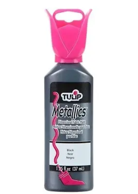 Tulip Dimensional Fabric Paint 1.25oz Metallic Black 65409 • £4.95