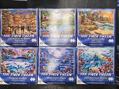 1000 Piece Jigsaw Puzzles X6  • $20