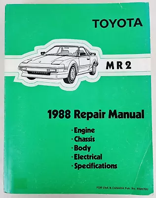 Used 1988 Toyota MR2 Dealership OEM Shop Repair Manual Guide RM070U • $152.99