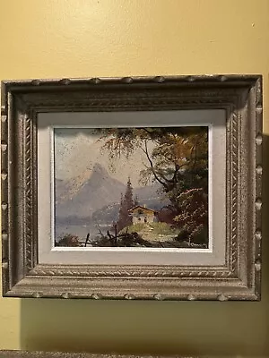 Antique Framed Signed Landscape Oil Painting - Jules Vernon -   Ile De France  • $165