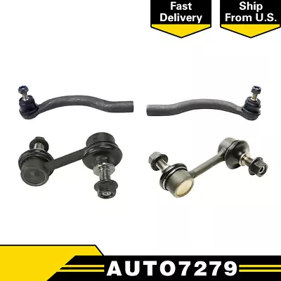 Mevotech 4pcs Front Steering Tie Rod End Sway Bar Link For 2004 Honda Accord • $91.38