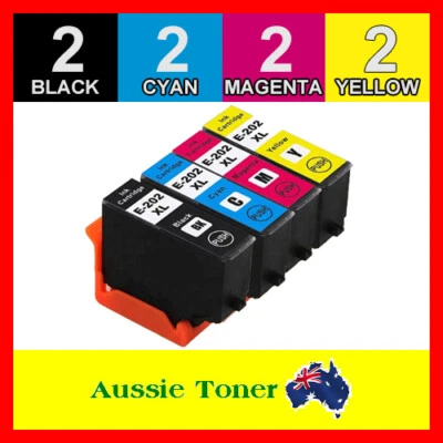 $63.50 • Buy 8x Generic Ink Cartridges 202XL For Epson XP-5100 WF-2860 XP5100 WF2860 Printer