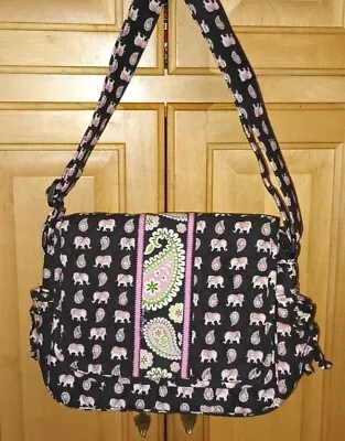 Retired Vera Bradley Pink Elephant Shoulder Adjustable Crossbody Handbag • $16.99