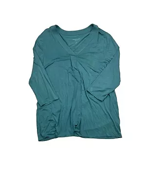 Sigrid Olsen Ocean Blue Blouse Women's Size Large Shirt Long Sleeve • $14.99